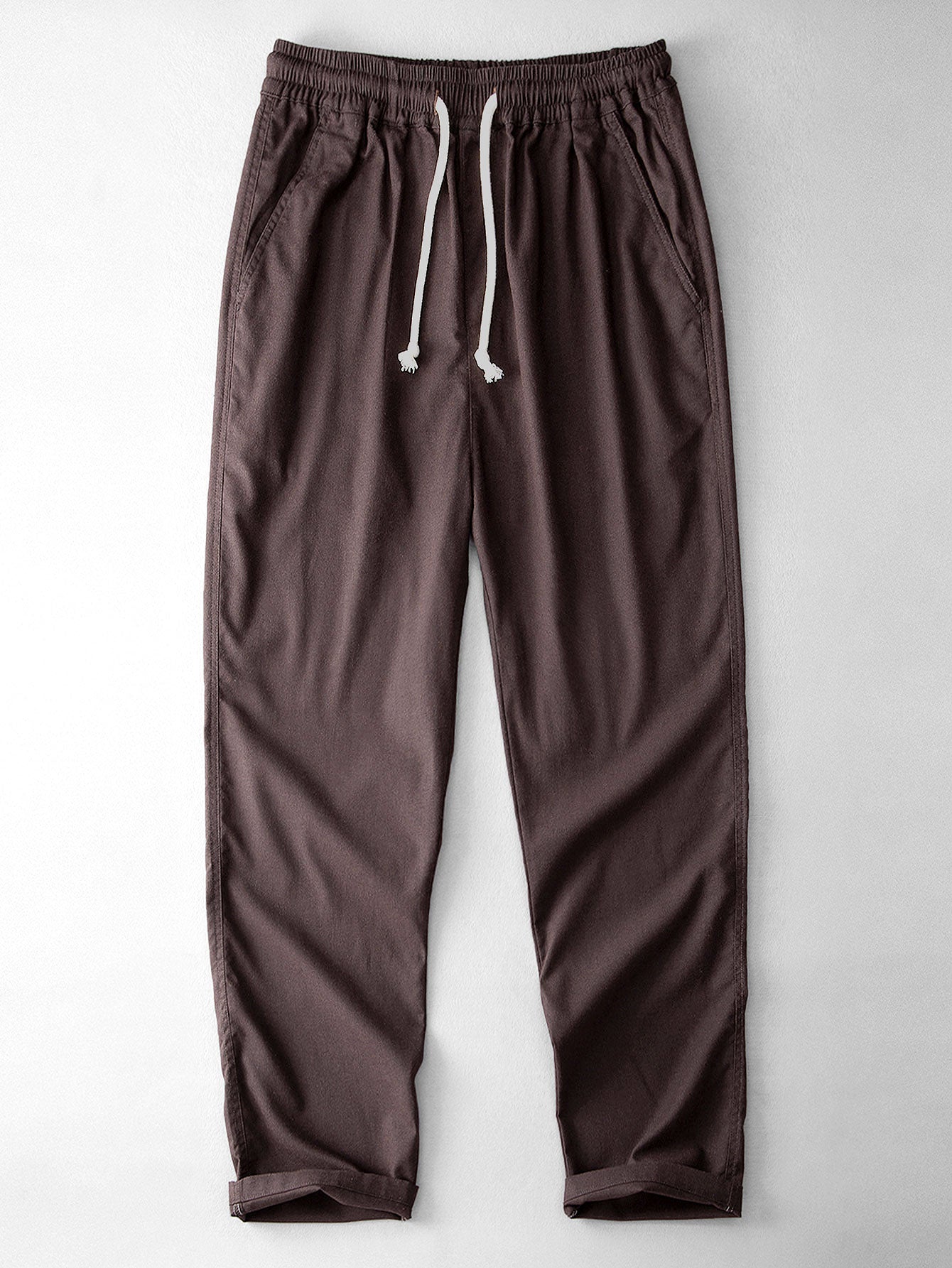 Oscar | CROCHET STRIPED SHIRT WITH BUTTONS & STRAIGHT LEG LINEN PANTS