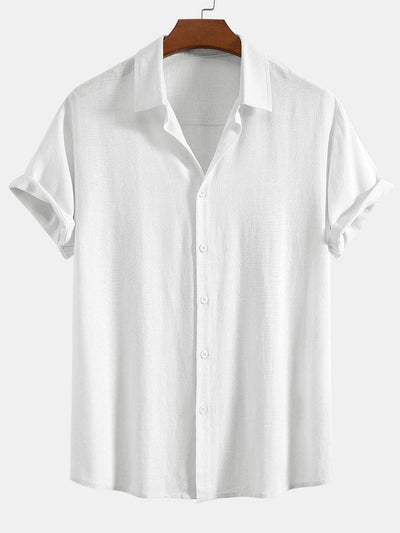 Darin | Linen and viscose blend shirt with buttons and straight linen pants