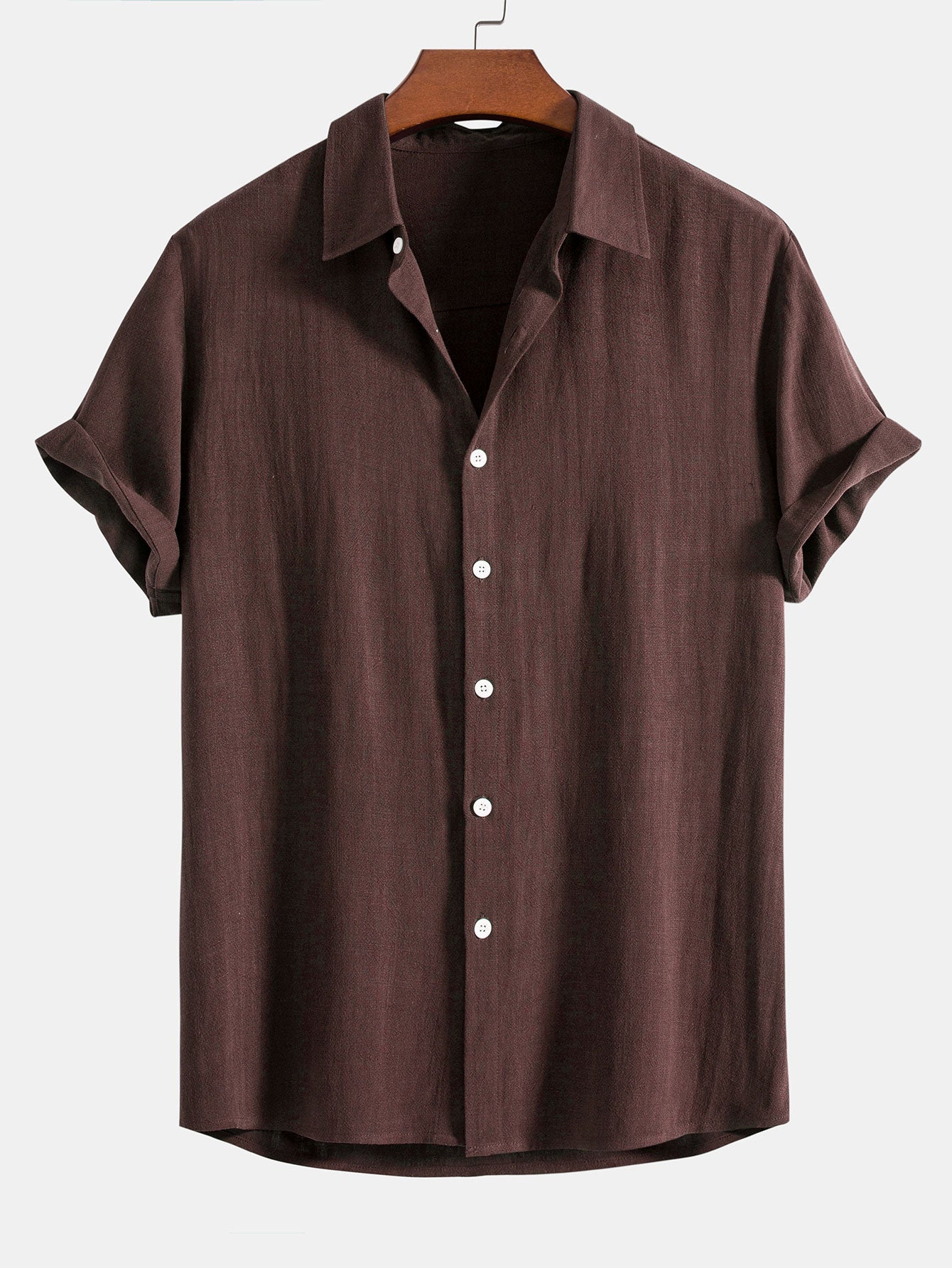 Darin | Linen and viscose blend shirt with buttons and straight linen pants