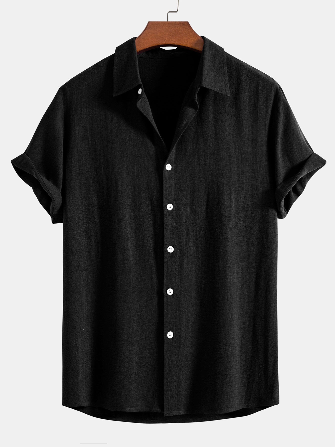 Darin | Linen and viscose blend shirt with buttons and straight linen pants