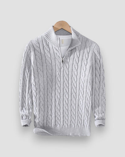Neil | Luxury Zip-Up Mock Neck Sweater
