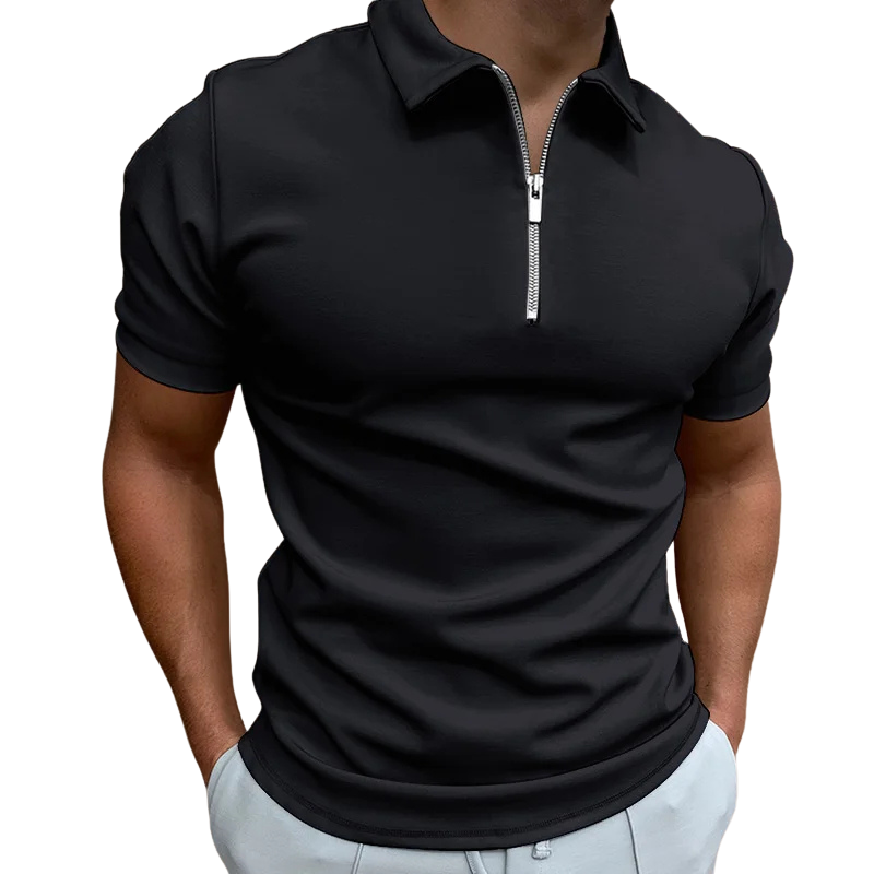 Spencer | MODERN POLO SHIRT WITH MID-ZIP