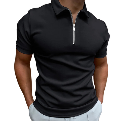 Spencer | MODERN POLO SHIRT WITH MID-ZIP
