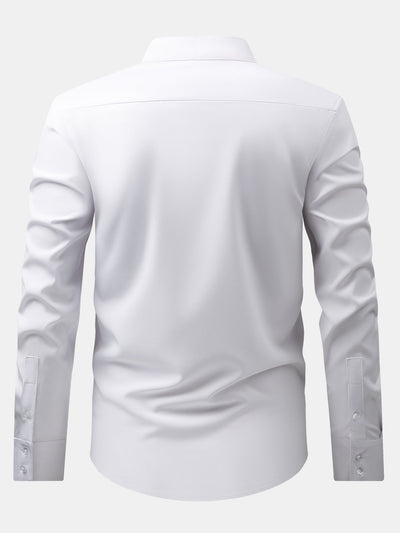Nathaniel | HIGH NECK SHIRT & SLIM FIT FLARED LEG PANTS
