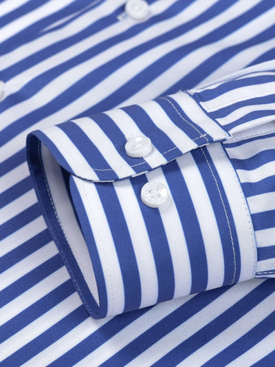 Norman | STRIPED LONG SLEEVE BUTTON-DOWN SHIRT & SLIM FIT WIDE LEG PANTS