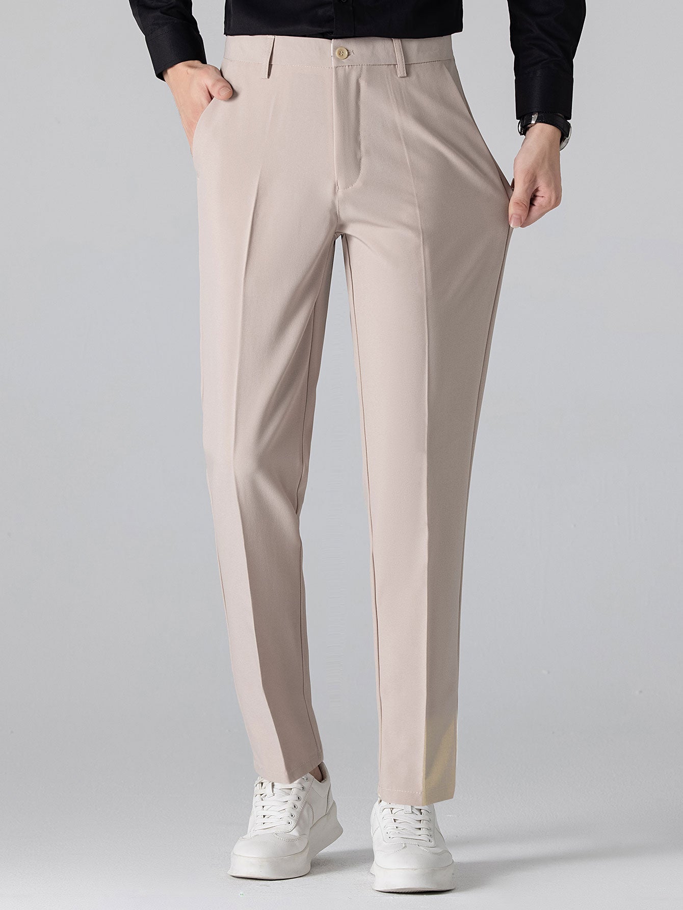 Norman | STRIPED LONG SLEEVE BUTTON-DOWN SHIRT & SLIM FIT WIDE LEG PANTS