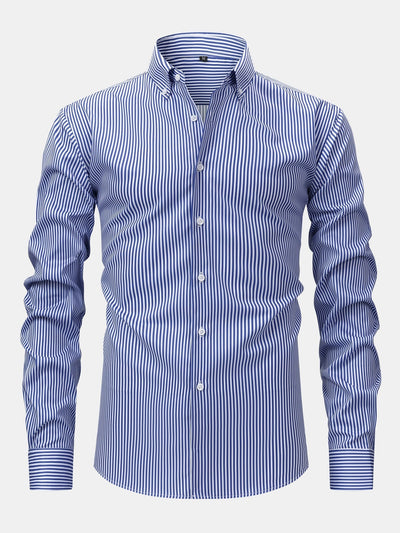 Nick | STRIPED LONG SLEEVE BUTTON-DOWN SHIRT