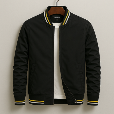 Jamal | Stylish Striped Bomber Jacket