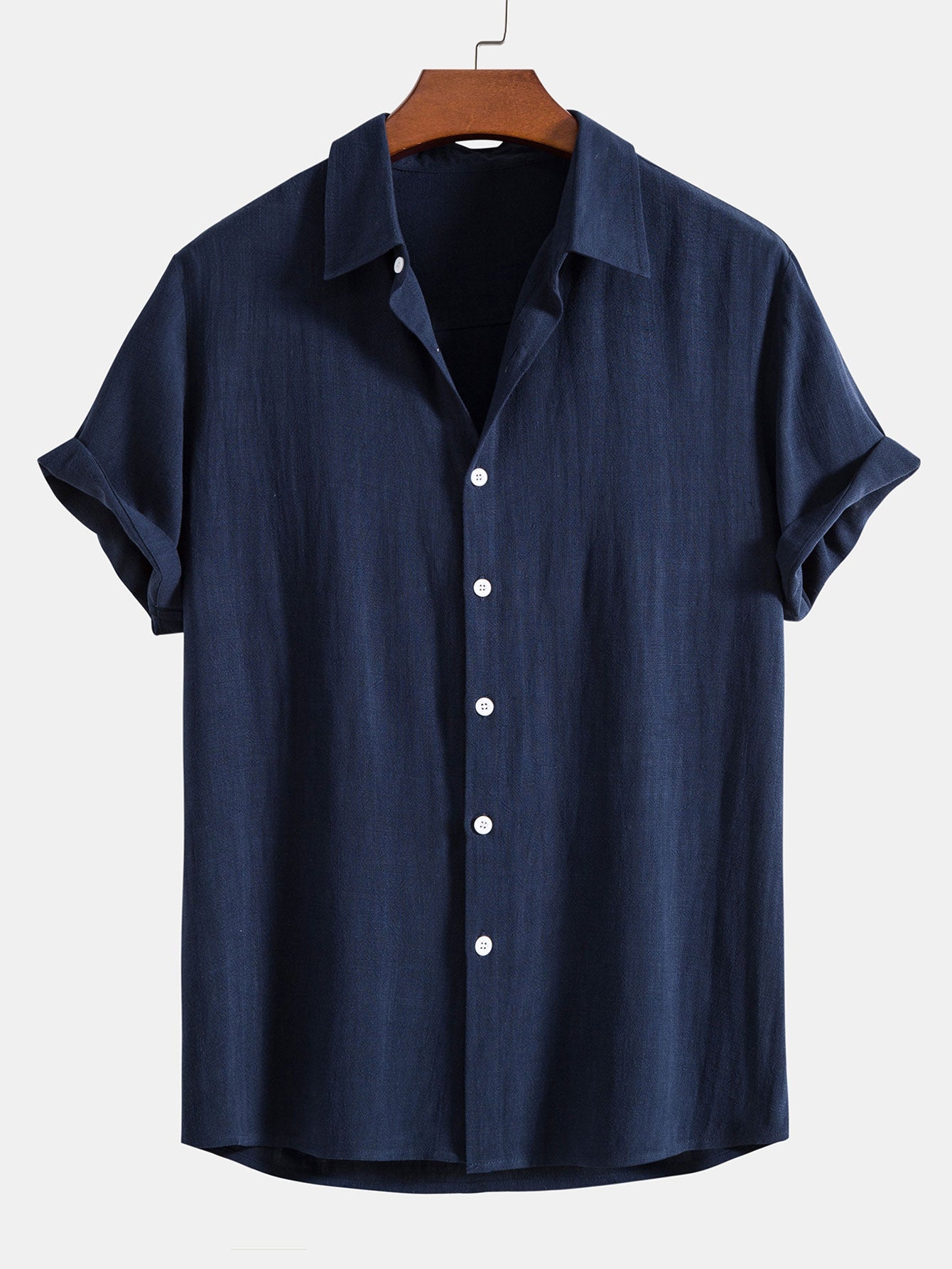 Darin | Linen and viscose blend shirt with buttons and straight linen pants