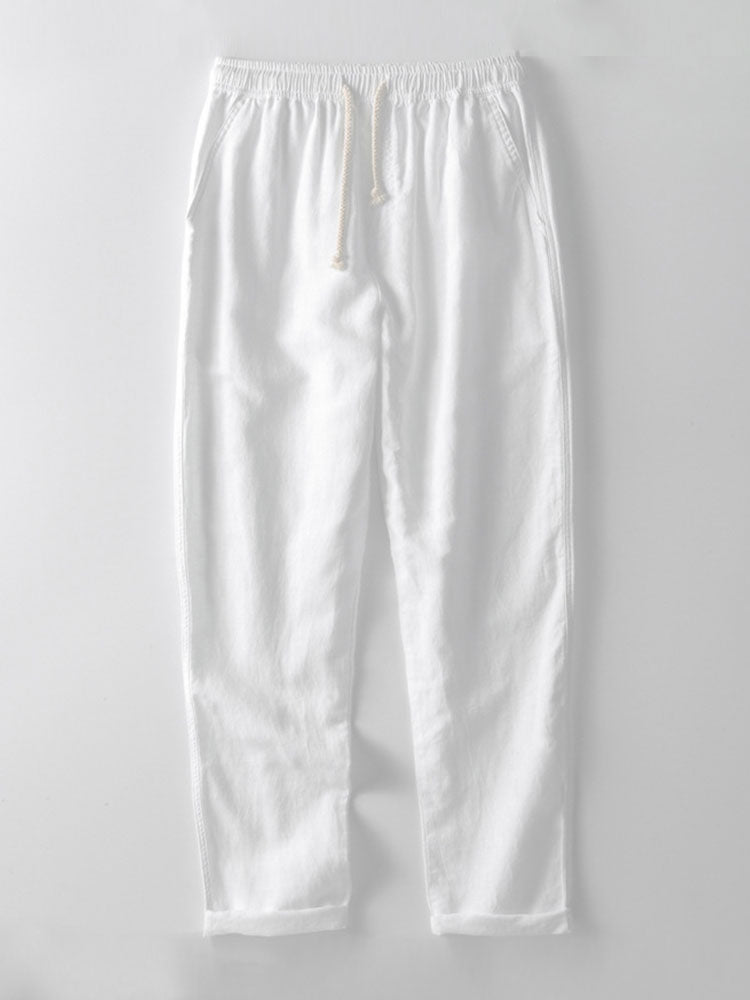 Edgar | CROCHET POLO & STRAIGHT LINEN PANTS