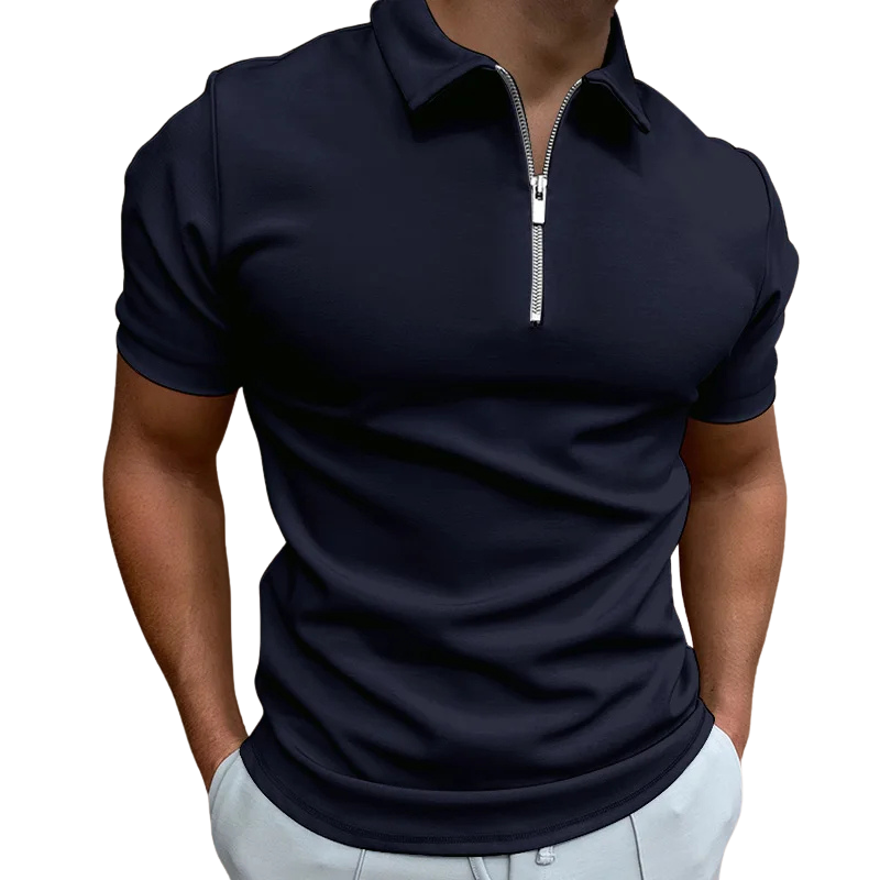 Spencer | MODERN POLO SHIRT WITH MID-ZIP