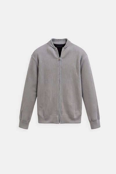 Robert | Plain Knit Crew Neck Cardigan