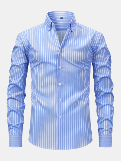 Nicholas | STRIPED LONG SLEEVE BUTTON-DOWN SHIRT