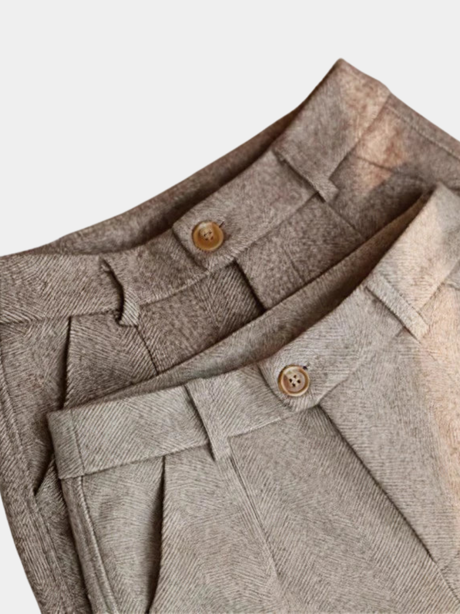 Augusto | ELEGANT PURE WOOL TAILOR-MADE PANTS