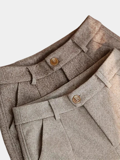 Augusto | ELEGANT PURE WOOL TAILOR-MADE PANTS