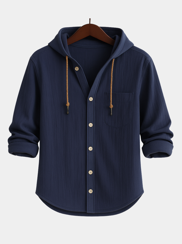ROSSI ROMA™ | LUXURY SOFT COTTON HOODED SHIRT