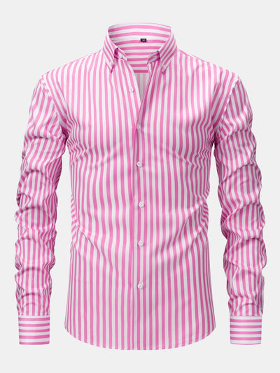 Norman | STRIPED LONG SLEEVE BUTTON-DOWN SHIRT & SLIM FIT WIDE LEG PANTS