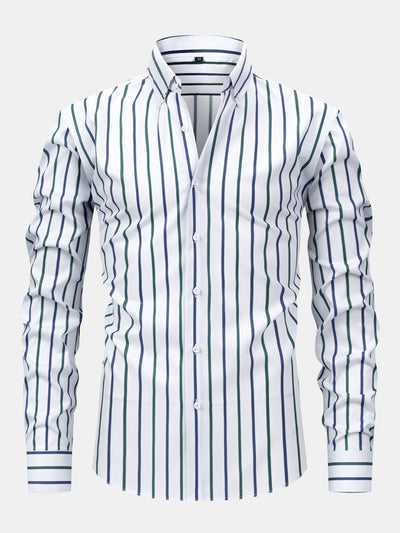 Noah | STRIPED LONG SLEEVE BUTTON-DOWN SHIRT