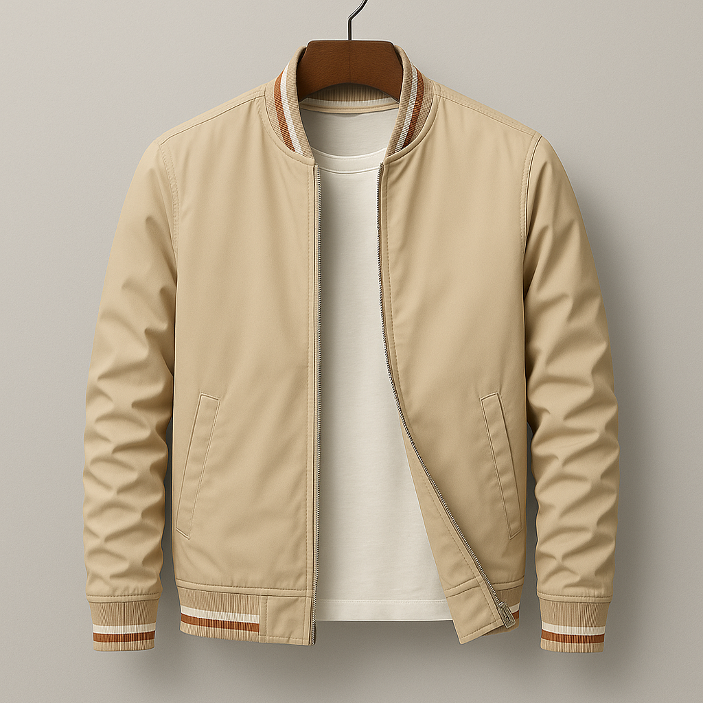 Jacob | Stylish Striped Bomber Jacket