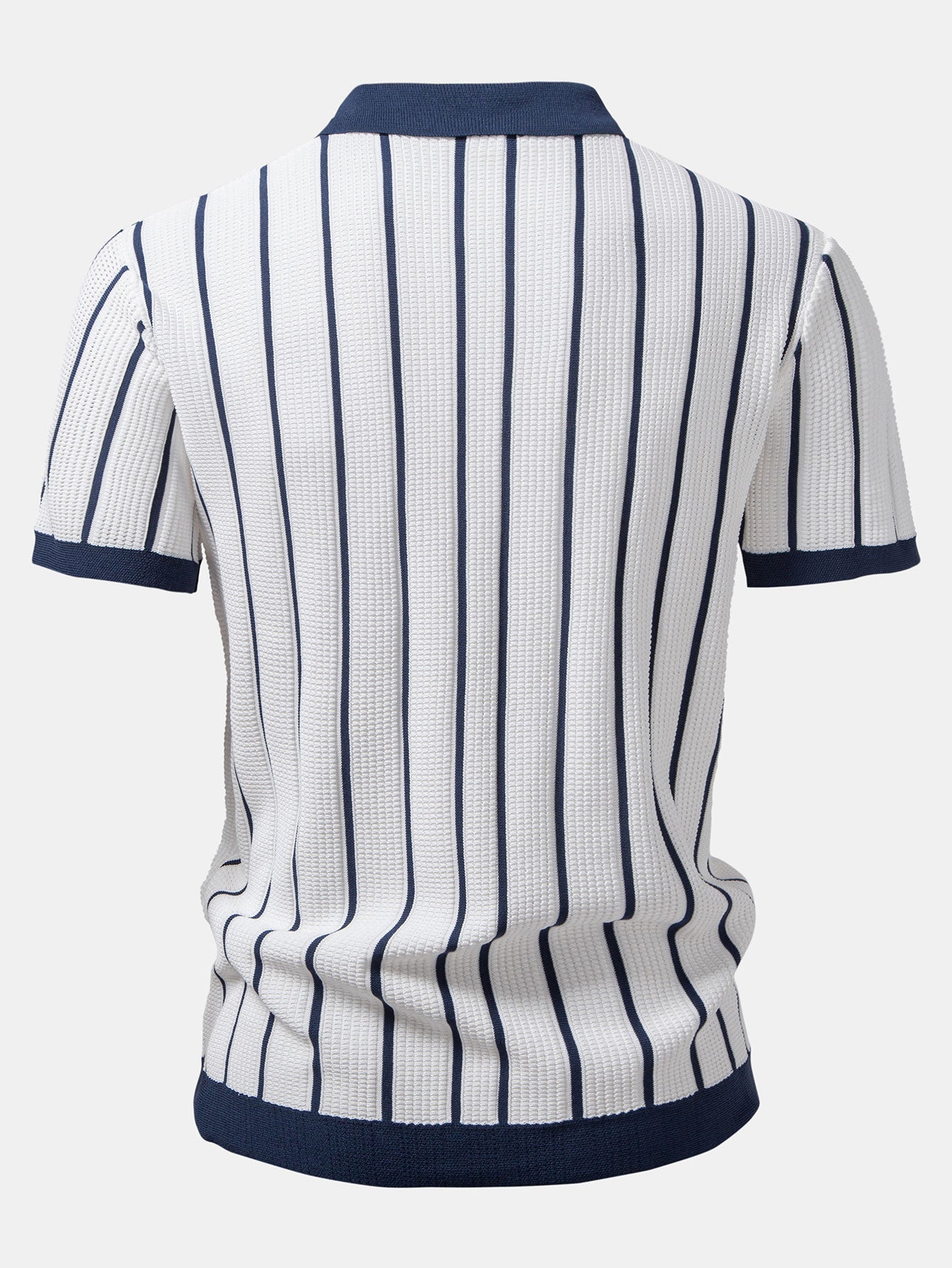 Peter | STRIPED KNIT BUTTON-DOWN SHIRT & STRAIGHT LINEN PANTS
