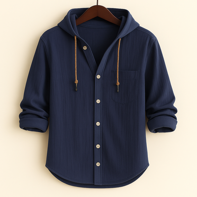 ROSSI ROMA™ | LUXURY SOFT COTTON HOODED SHIRT