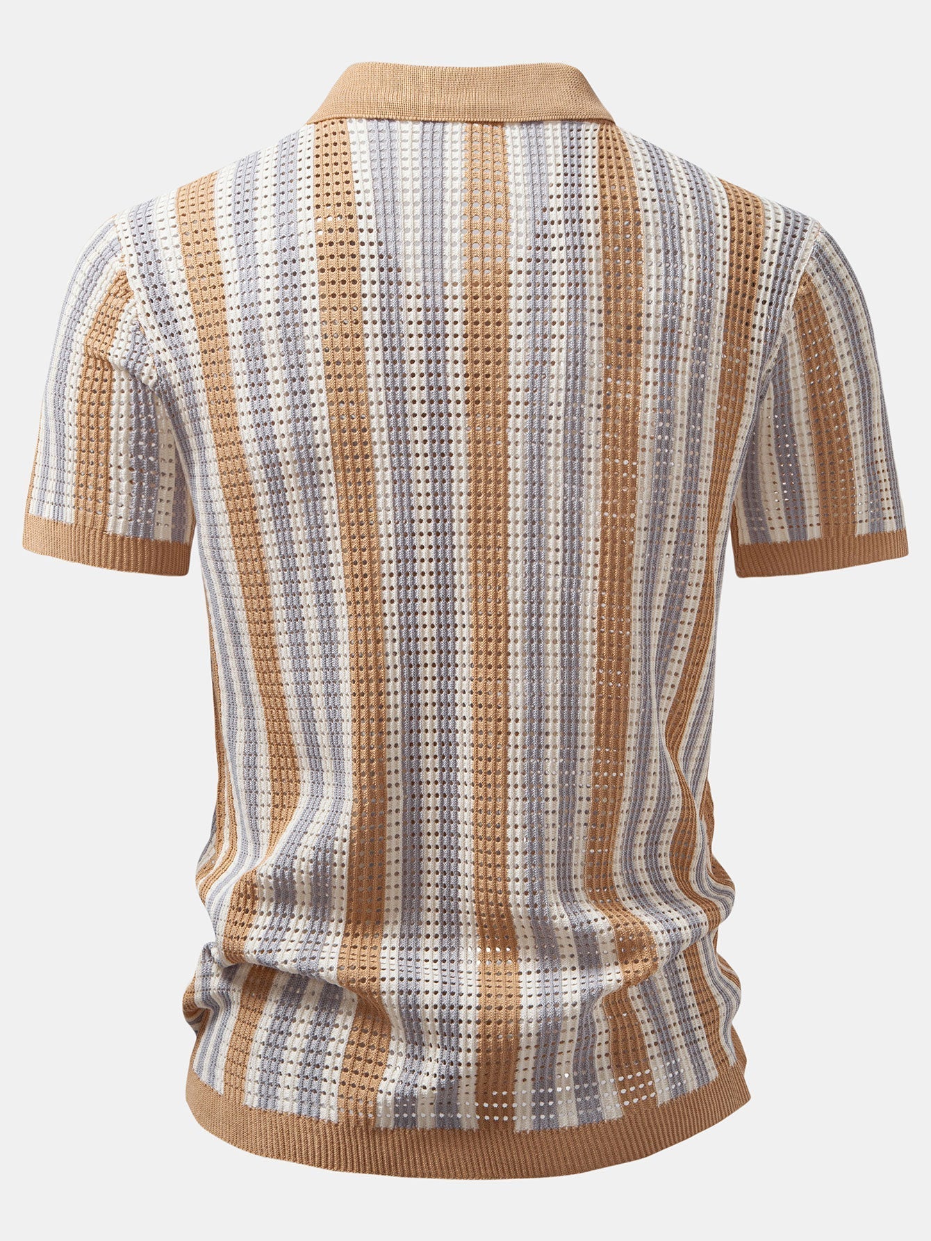 Pat | STRIPED SHIRT WITH CROCHET EYELETS