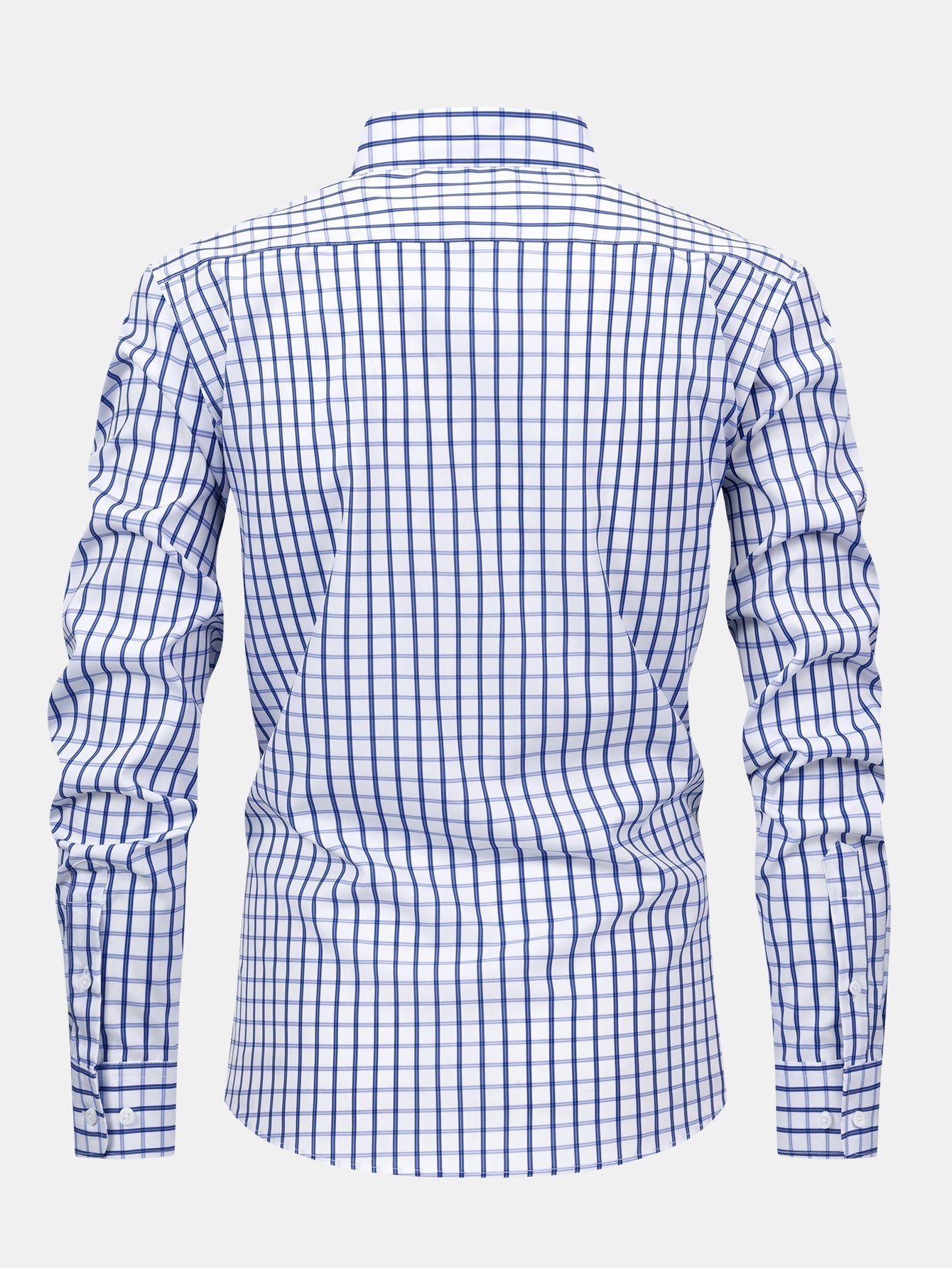 Neil | Long-sleeved plaid shirt with buttons