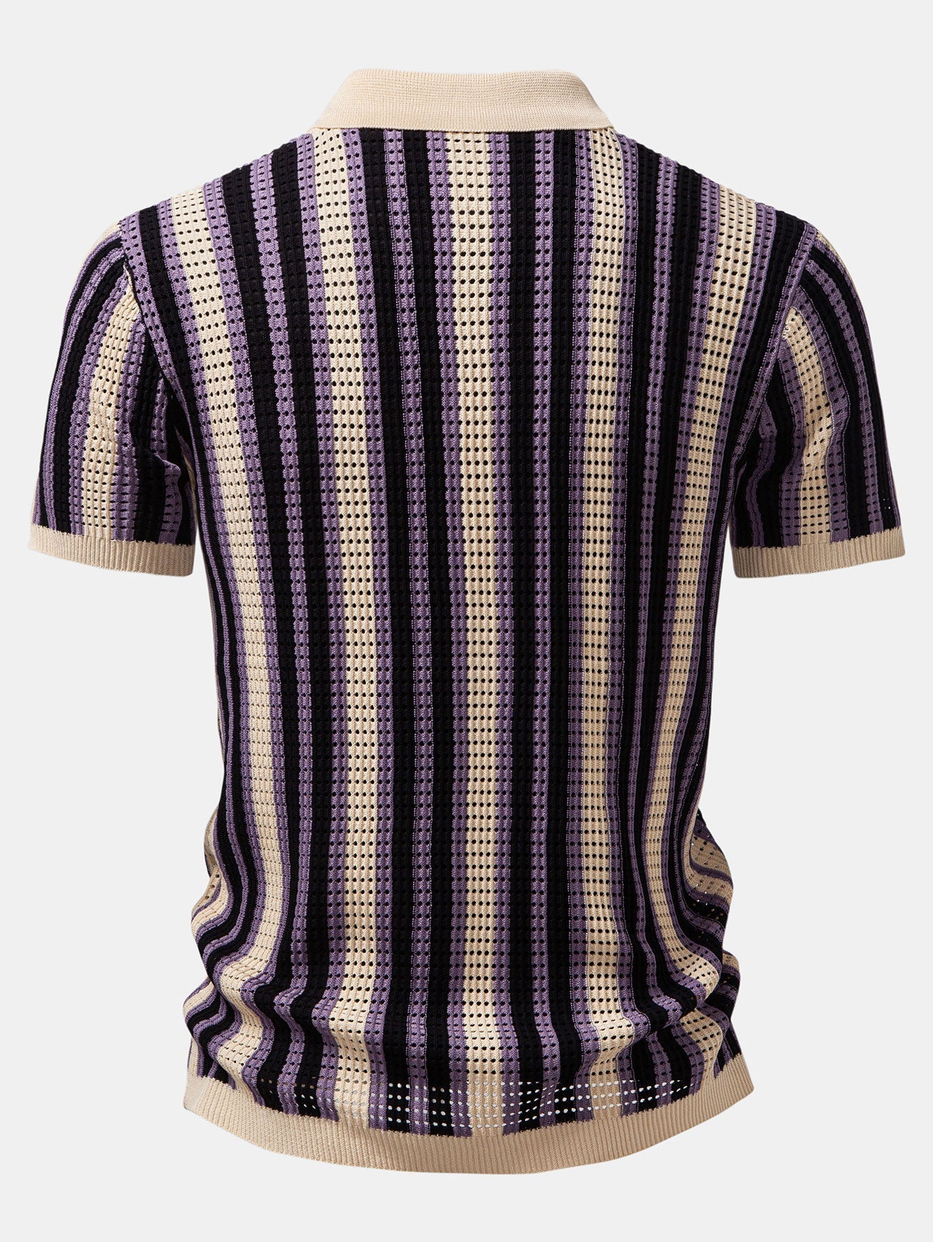 Patrick | STRIPED SHIRT WITH CROCHET EYELETS & STRAIGHT LEG LINEN PANTS