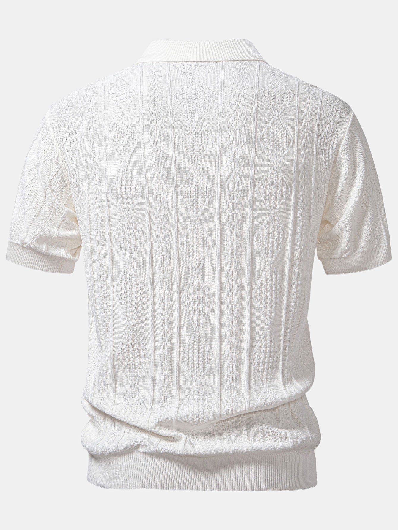 Enrique | GEOMETRIC JACQUARD POLO SHIRT & SLIM FIT TAPERED PANTS