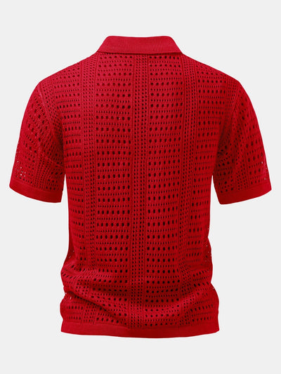 Dario | POLO WITH V IN CROCHET & PANTALONI IN LINO WITH GAMBA DRITTA