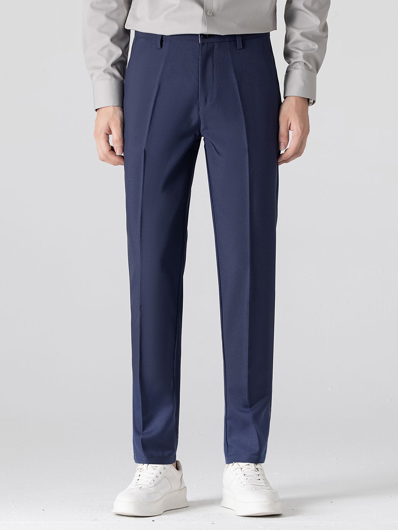 Claudio | V-NECK KNIT POLO SHIRT WITH TEXTURE CONTRAST & SLIM FIT PANTS