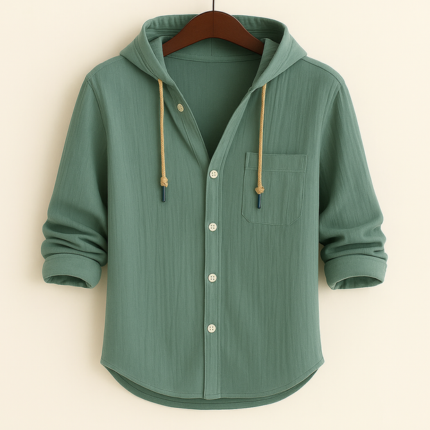 ROSSI ROMA™ | LUXURY SOFT COTTON HOODED SHIRT