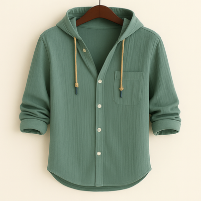 ROSSI ROMA™ | LUXURY SOFT COTTON HOODED SHIRT