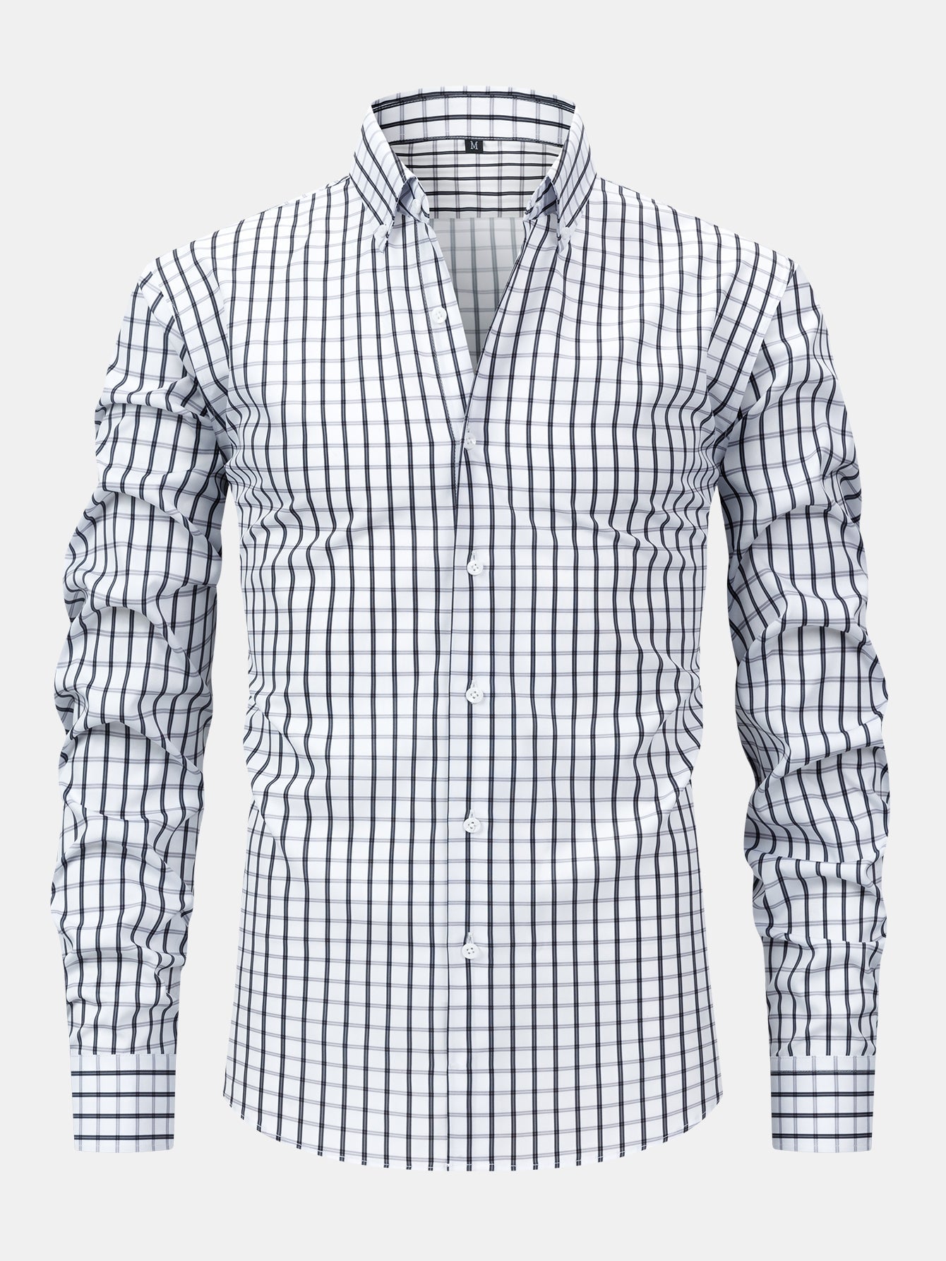 Nelson | Long-sleeved plaid button-down shirt & slim-fit skinny leg pants