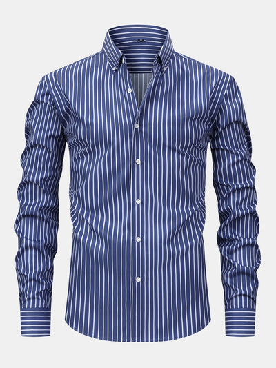 Nicholas | STRIPED LONG SLEEVE BUTTON-DOWN SHIRT