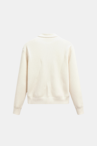 Robert | Plain Knit Crew Neck Cardigan