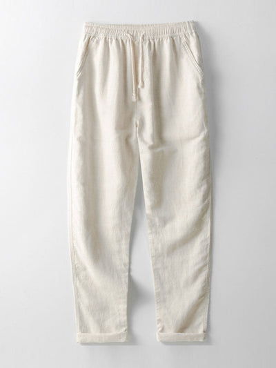 Dario | POLO WITH V IN CROCHET & PANTALONI IN LINO WITH GAMBA DRITTA