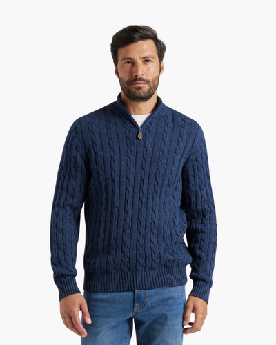 Neil | Luxury Zip-Up Mock Neck Sweater