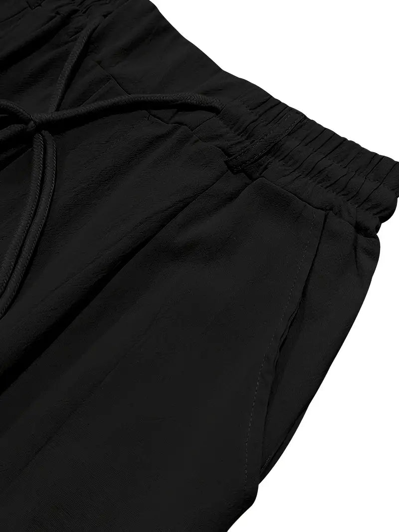 Yves | WIDE-LEG LINEN PANTS WITH DRAWSTRING