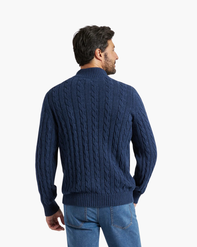 Neil | Luxury Zip-Up Mock Neck Sweater