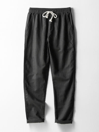 Dario | POLO WITH V IN CROCHET & PANTALONI IN LINO WITH GAMBA DRITTA