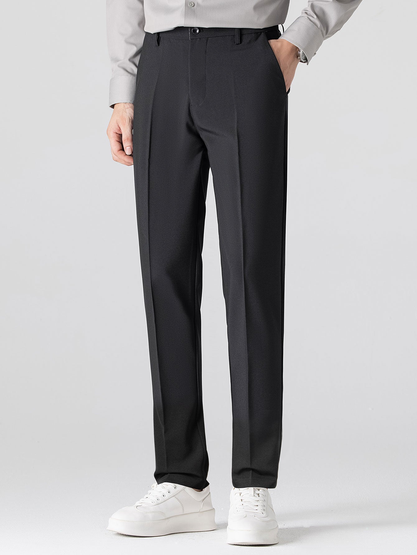 Enrique | GEOMETRIC JACQUARD POLO SHIRT & SLIM FIT TAPERED PANTS