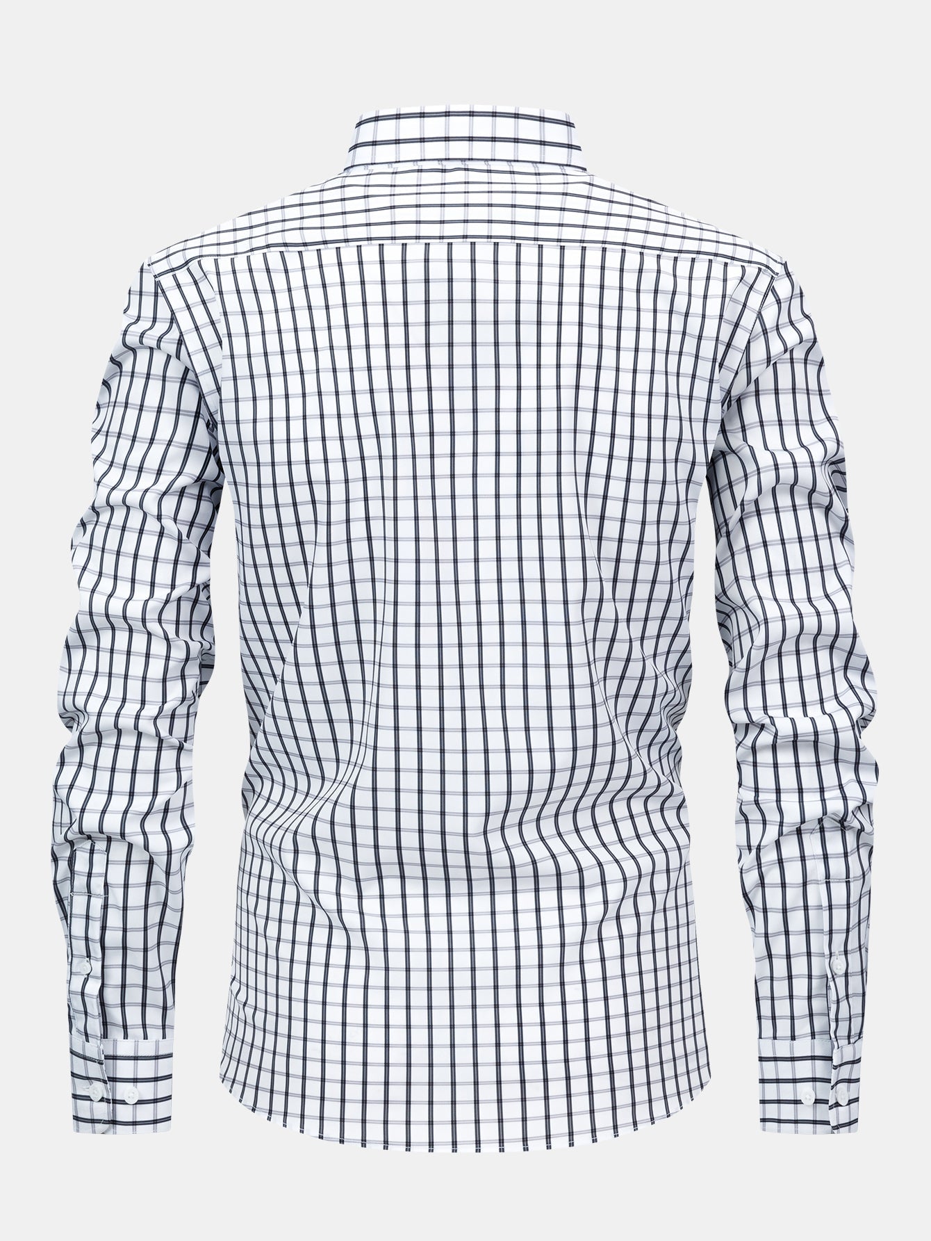 Neil | Long-sleeved plaid shirt with buttons