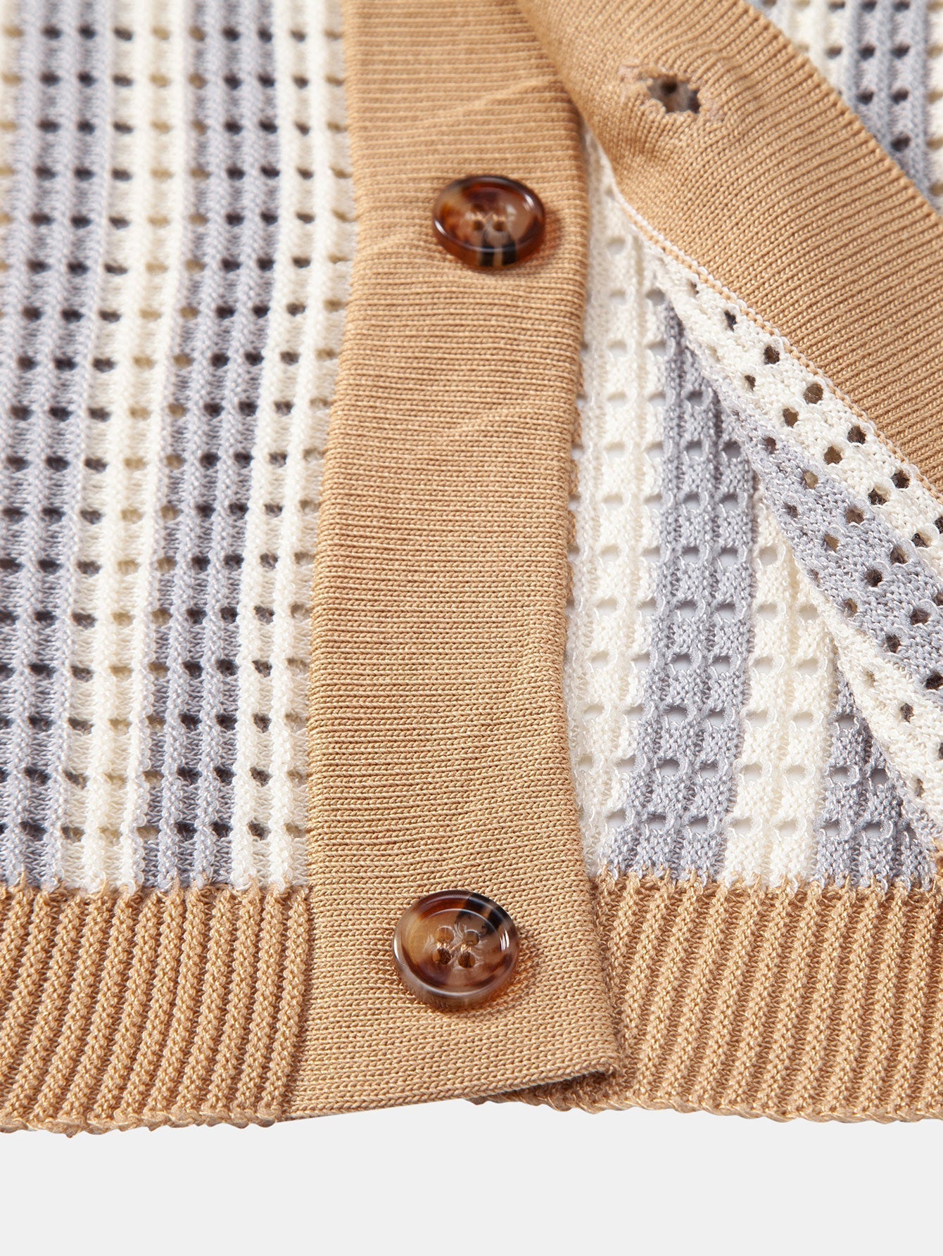 Patrick | STRIPED SHIRT WITH CROCHET EYELETS & STRAIGHT LEG LINEN PANTS