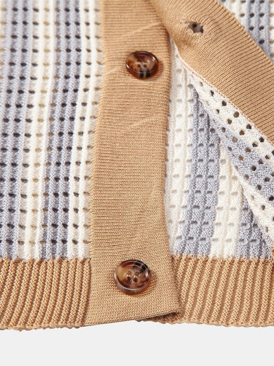 Patrick | STRIPED SHIRT WITH CROCHET EYELETS & STRAIGHT LEG LINEN PANTS
