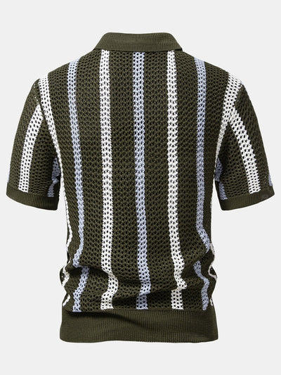 Edgar | CROCHET POLO & STRAIGHT LINEN PANTS
