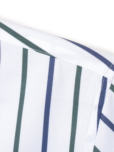 Orlando | STRIPED BUTTON-DOWN LONG-SLEEVE SHIRT & SLIM-FIT FLARED-LEG PANTS