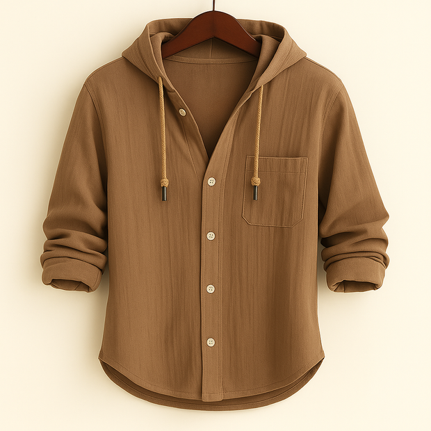 ROSSI ROMA™ | LUXURY SOFT COTTON HOODED SHIRT