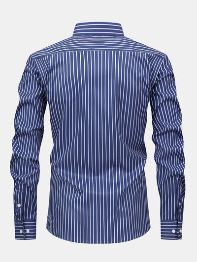 Nicholas | STRIPED LONG SLEEVE BUTTON-DOWN SHIRT