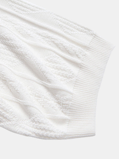 Enrique | GEOMETRIC JACQUARD POLO SHIRT & SLIM FIT TAPERED PANTS